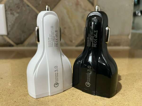 35 Watt 3-Port Fast Charging Car Charger QC 3.0 3.5A USB Ports PD Type-C B4HP